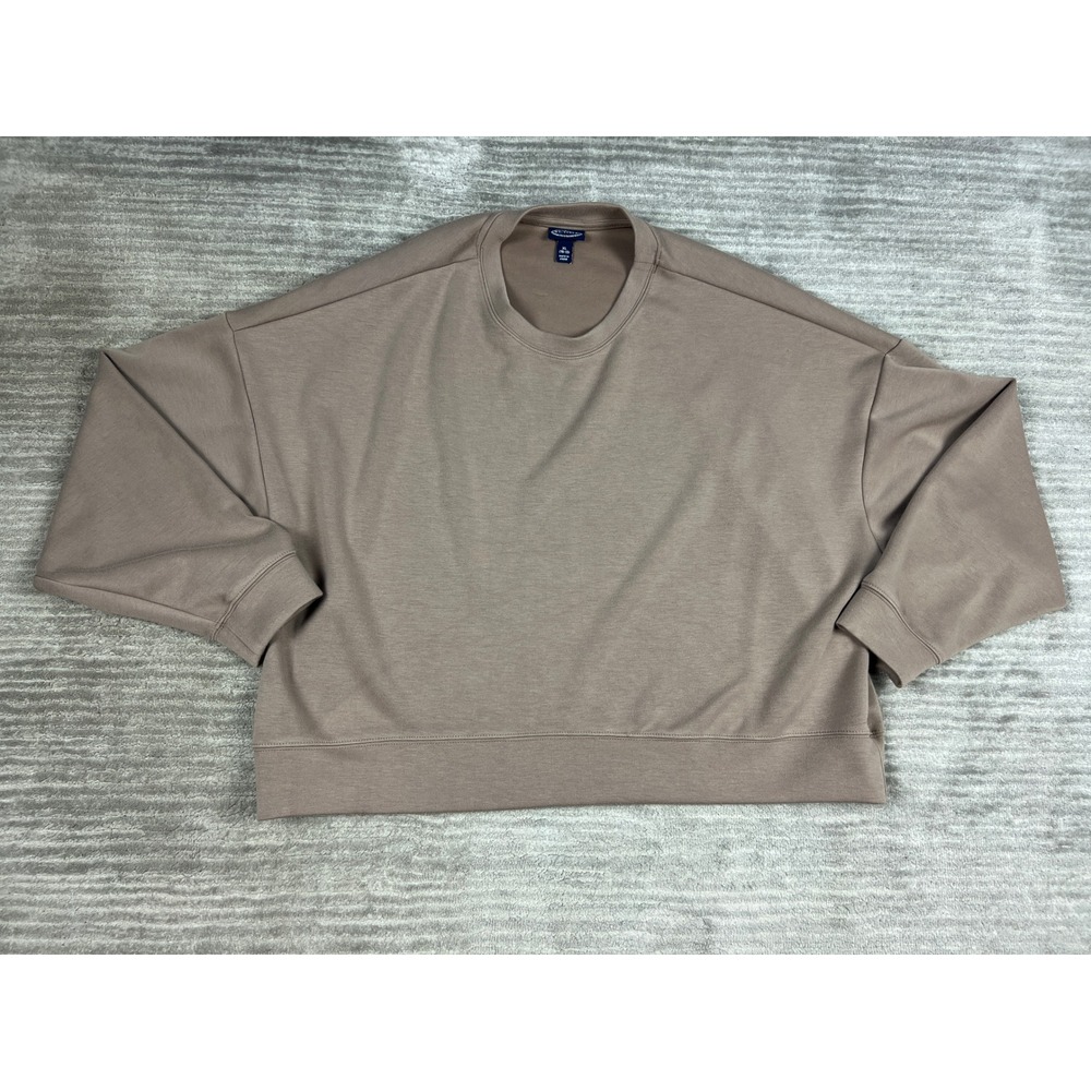 Scoop Lounge Set Womens XL Taupe Brown‎ Sweatshirt Wide Leg Pants 2pc SC018698 - Picture 2 of 16
